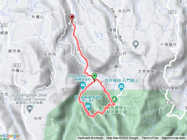 尖山湖步道老梅瀑布