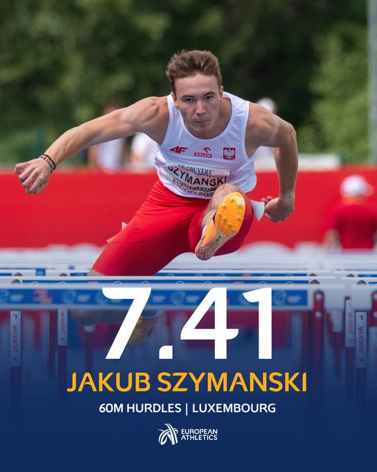【紀錄】波蘭飛人狂飆！60m 跨欄跑出 7.41 秒 躍居歐洲史上第二快