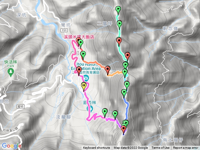 米堤登山口/鳳凰山/南鳳凰山/天文台/溪頭/米堤登山口