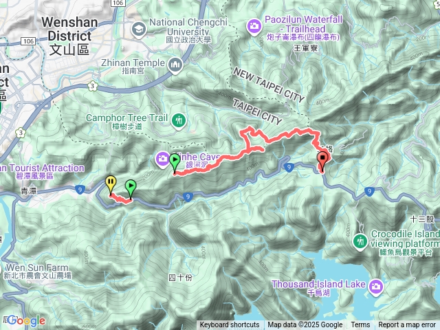 642縱走(崎頭崙山-六分山-四面頭山-十六分山-貓空尖-貓空圓山-貓空圓山東北峰-南邦寮山-二格山)
