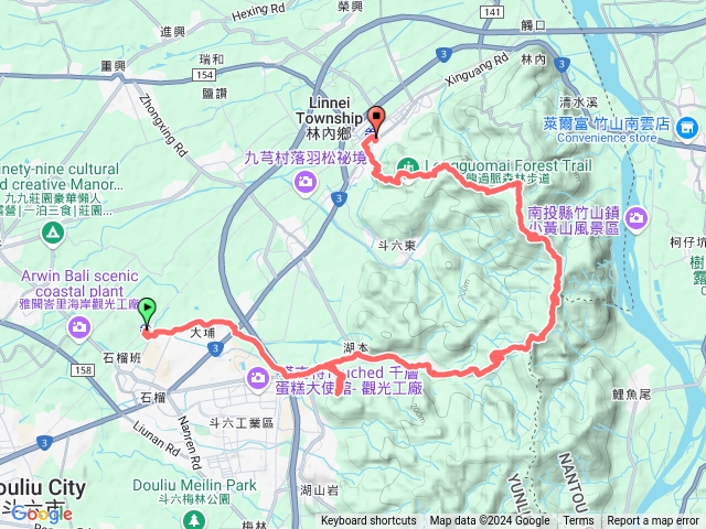 石榴至林內火車站