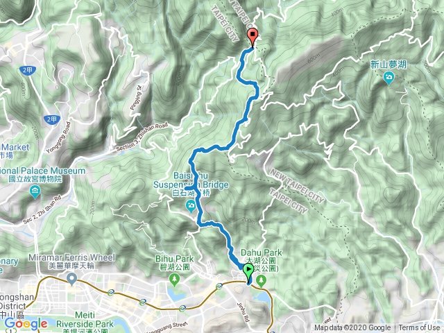 臺北大縱走：尋寶任務臺北大縱走第四段：風櫃口至捷運大湖公園站202001221322