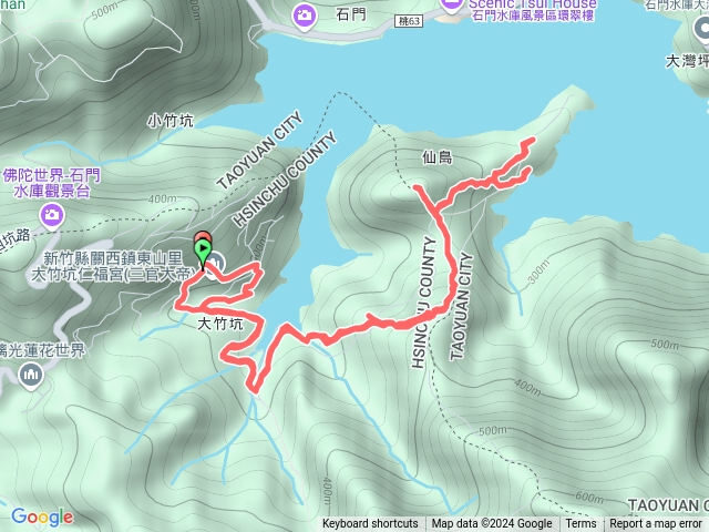 2023-10-29 石門水庫東山里~蓬萊仙島山南、主峯縱走預覽圖