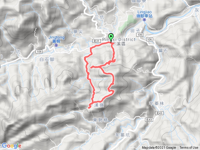 1100215_平溪(孝子山→慈母峰→普陀山→慈母嶺→中央尖→臭頭山)6峰O型連走