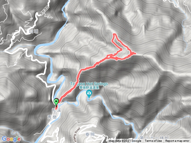 芝生毛台山，稜線路下山腰繞回