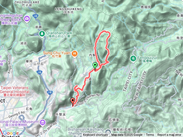 2025-07-18 荷蘭古道連走溪山百年古圳─荷蘭嶺→荷蘭古道西線→高頂山→北五指山→瑪礁古道→新圳頭山→登峰圳涵洞口→溪山古圳步道取水源頭預覽圖