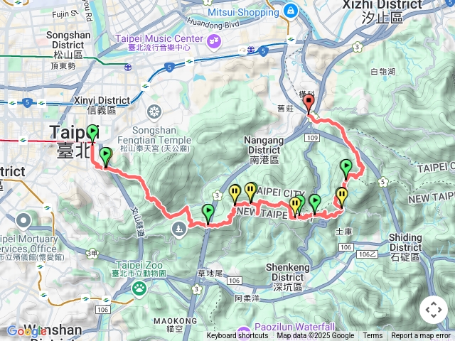 象山-拇指山-樹梅-倒照湖-大坑山-三腳木山-福音山莊-山山豬窟尖-更寮古道