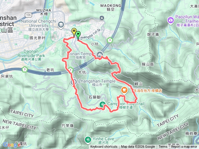 台北大縱走第七段指南宮-貓空-樟山寺-政大後山預覽圖