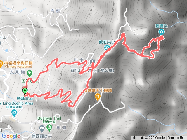 梅峰古道=⟩ 一線天/獵鷹尖