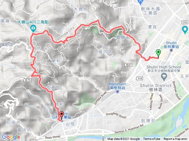 樹林車站，大同山、秋壇山、大棟山、山佳車站