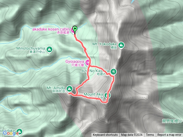 日本南八岳縱走(赤岳鉱泉山屋出發，經地藏尾根上地藏岳接赤岳再接阿彌陀岳)