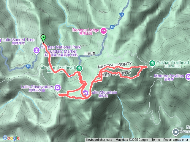 石山工作站上鹿林前山、鹿林山、麟趾山預覽圖