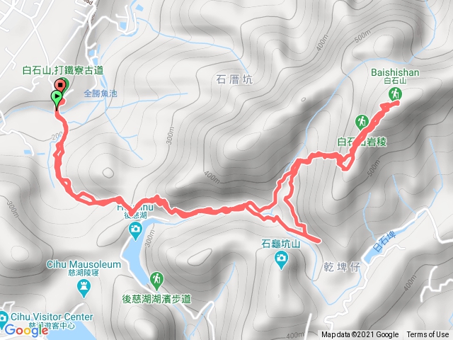 三層派出所進進停車廠-打鐵寮-東興橋-白石山-白石山石壁下-打鐵寮-停車場