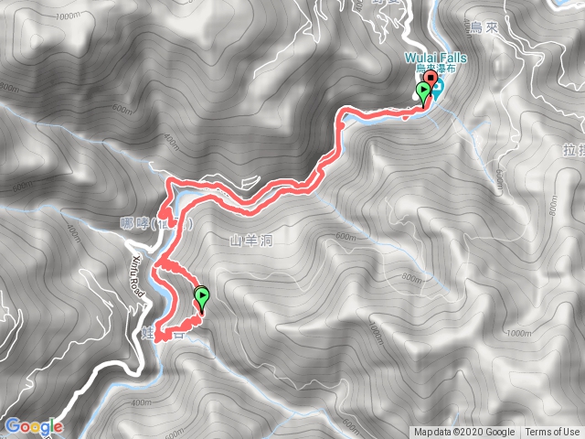 烏來空纜站內洞賞景步道信賢步道縱走