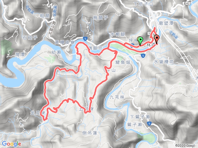 逮魚堀步道，茶葉博物館，污水處理廠，金溪露營區，廉政研習中心，坪林吊橋，坪林遊客中心，觀音台，保坪宮，百年石頭屋