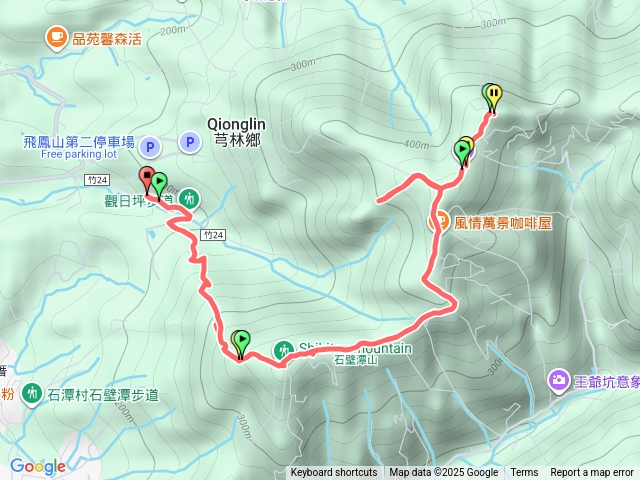 飛鳳山、石碧潭山、中坑山