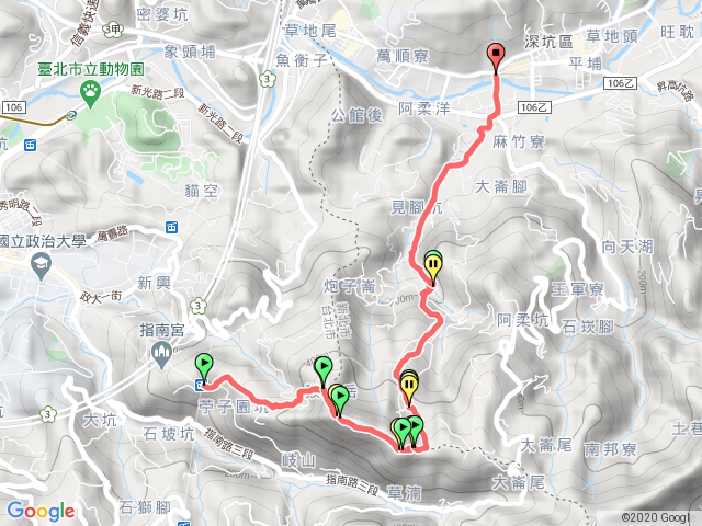 指南宮、猴山岳、炮子崙瀑布、深坑老街