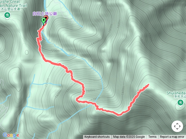 水社大山-白石山土地公廟線