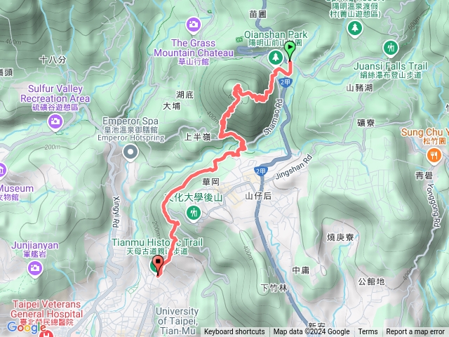 紗帽山到天母古道預覽圖