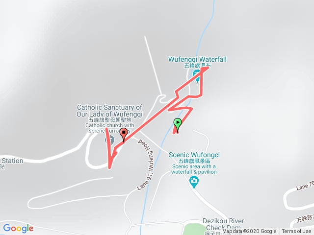 五峰旗瀑布-聖母院