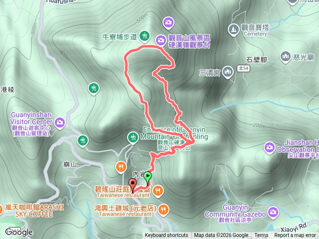 凌雲禪寺-盤絲一二尖-凌雲尖-硬漢路-觀音山頂-土路下北橫二三段-凌雲路禪寺預覽圖
