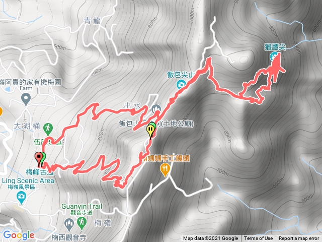 梅峰古道-獵鷹尖一線天-伍龍步道