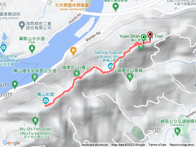 鳶山彩壁、福德坑山步道