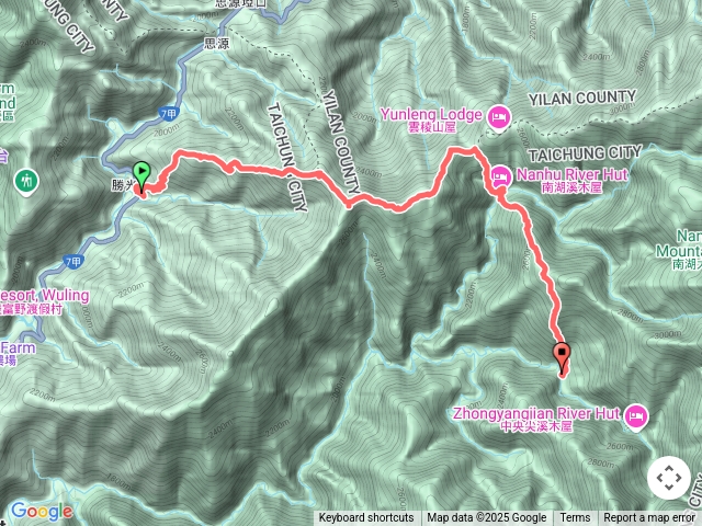 勝光登山口到中央尖溪四天三夜路徑分享第一天