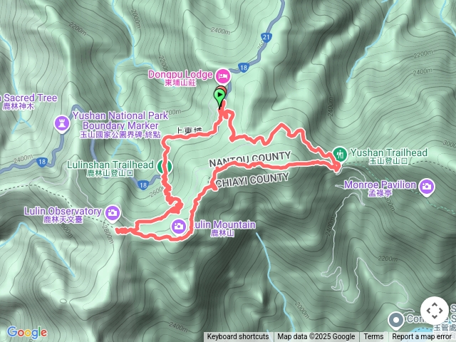 塔塔加三山(鹿林前山鹿林山麟趾山O型)