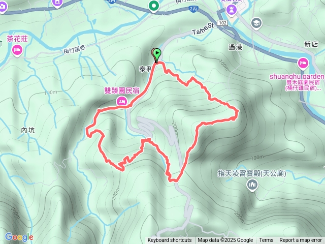 泰和樓登蝙蝠山→蝙蝠山保線路→百二階古道苕谷瀑布→苕谷坑保線路