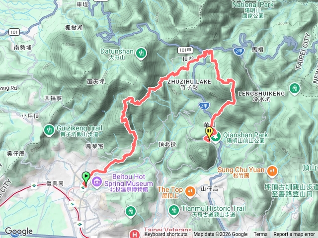 新北投中正山小油坑七星山主東峰苗圃公車總站預覽圖