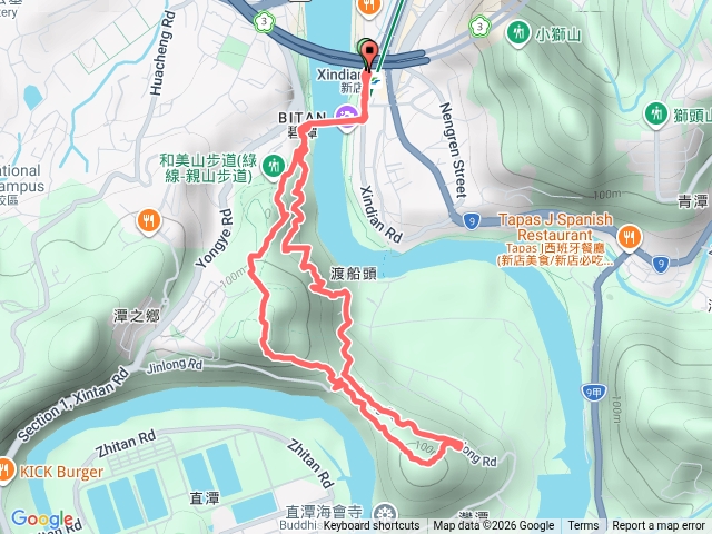 捷運新店站和美山灣潭山O形