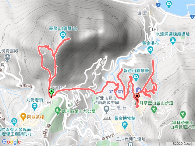 金瓜石水圳道、無言的山丘、黃金瀑布