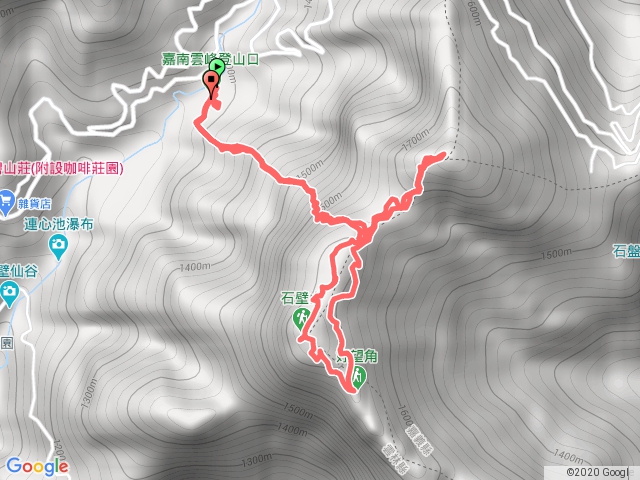 石壁山、好望角、嘉南雲峰步道(中側登山口)