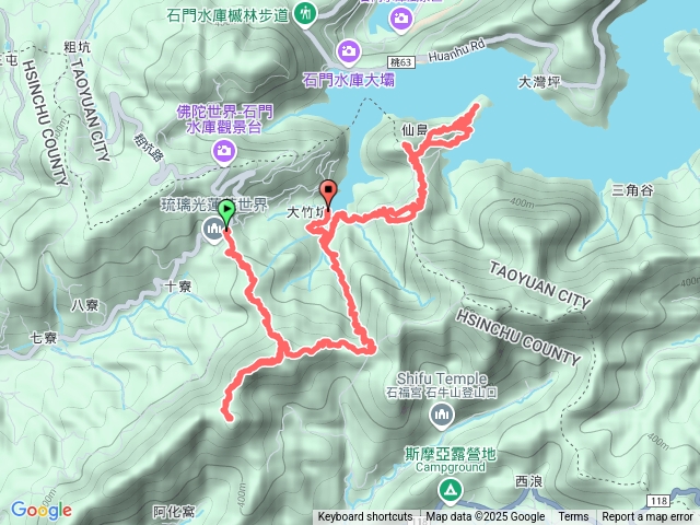 20250217福仙縱走(琉璃光蓮花世界-福大山-彩和山-油井窩山-蓬萊仙島山-大竹坑古道)