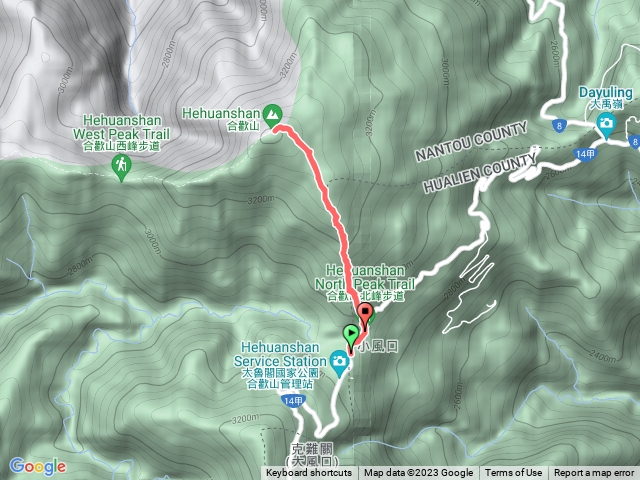 合歡山北峰登山口