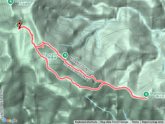 北一段(D3圈谷東峰馬比杉山)