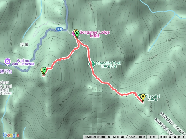 合歡東峰、小奇萊步道