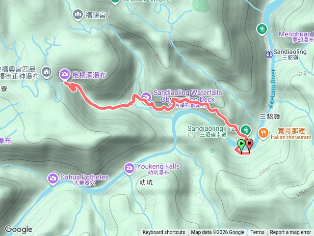 三爪子鐵路橋(免費停車區)-碩仁國小-合谷瀑布-摩天瀑布-枇杷洞瀑布（來回）C_C預覽圖