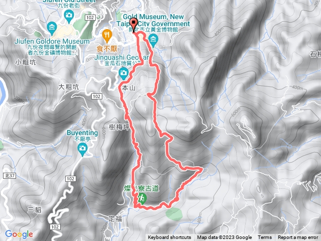 20230908 金瓜石 黃金神社步道 燦光寮古道 貂山古道 百二崁古道 石尾古道 O行預覽圖