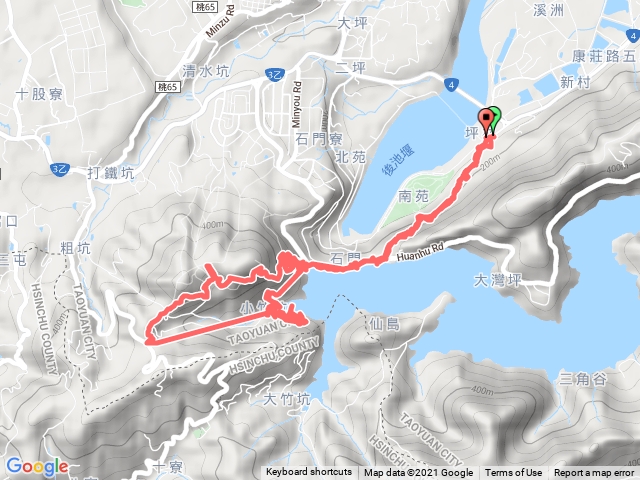 小竹坑古道、石門山來回健行。