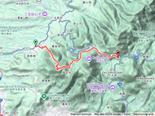 20260125 陽明山前後山健行(爬升多)[無極天元宮.山仔頂步道.向天池山.向天池.向天山.面天山.二子坪.百拉卡公路]預覽圖