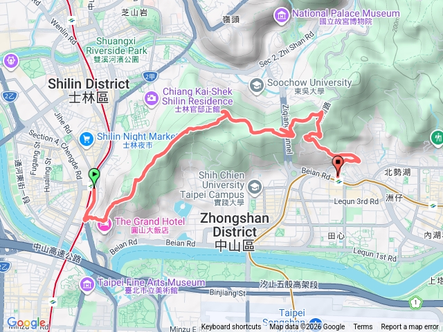 捷運劍潭到劍南路