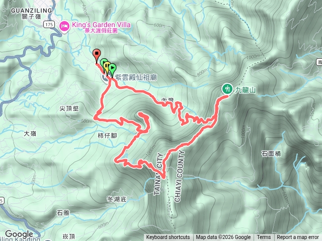 台南關子嶺雞九凍O形(雞籠山+九龍山+大凍山)預覽圖