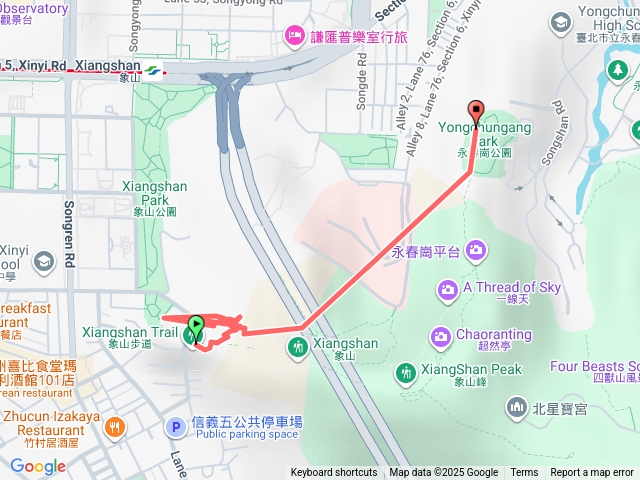 象山一線天步道，信義路五段150巷往信義路六段76巷