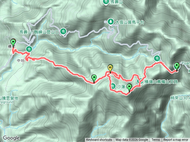 橫嶺山步道逆行.橫嶺山主峰.沙蓮山