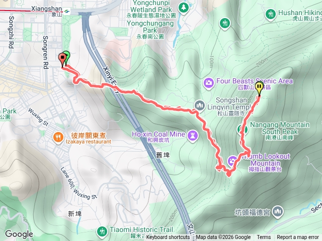 颱風天九五峰象山悶死來回預覽圖