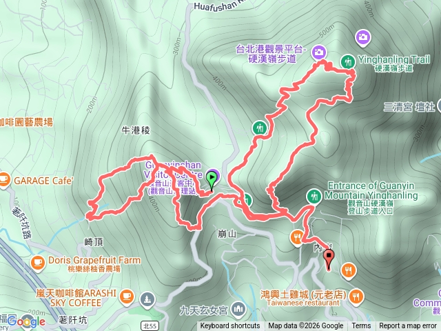 牛港稜山-廖添丁洞-青春嶺上小鷹尖-開山嶺-496峰-492峰-358腰路-蝙蝠洞-硬漢嶺-硬姐嶺-風櫃斗湖下凌雲禪寺預覽圖