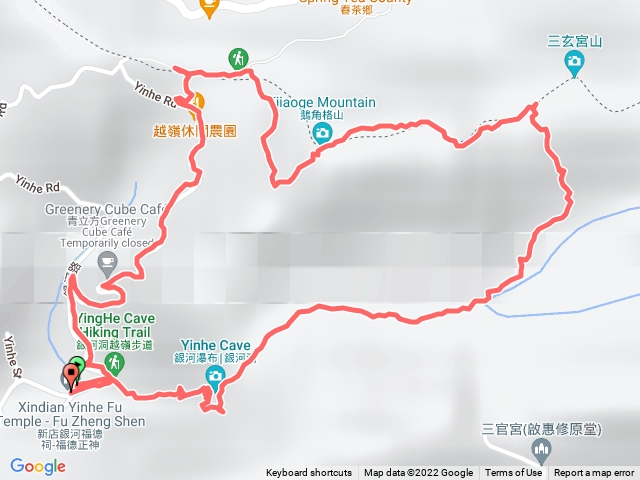 銀河洞瀑布 三玄宮山 鵝角格山 O 型