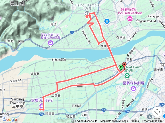 114/3/1-宜蘭三星1安農溪畔（無葉落羽松）→2北后寺→3鰻宴（外帶）→葫蘆堵大橋過蘭陽溪→回BlueHouse民宿💥伊甸社會福利基金會-宜蘭教養院